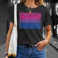 Vintage Painted Bisexual Pride Flag Pink Purple Blue Unisex T-Shirt Gifts for Her