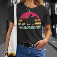 Vintage Retro Girl Horse Riding Sunset Cowgirl Outdoor Sport Unisex T-Shirt Gifts for Her