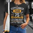 Vintage September 1948 75 Years Old 75Th Birthday T-Shirt Gifts for Her