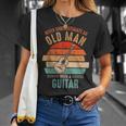 Vintage Never Underestimate An Old Man With A Guitar T-Shirt Gifts for Her