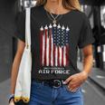 Vintage Us Air Force Veterans Usa American Flag 4Th Of July T-Shirt Gifts for Her
