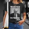 Wanted For President 2024 Trump Hot T-Shirt Gifts for Her
