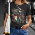 Western Leopard Flowers Cross Christian Cowgirl Unisex T-Shirt Gifts for Her