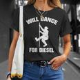 Will Dance For Diesel Fat Guy Fat Man Pole Dance T-Shirt Gifts for Her