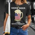 Womens More Beer Less Government Patriotic July 4Th American Flag Unisex T-Shirt Gifts for Her