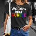Worlds Best Guncle Gay Uncle Lovers Unisex T-Shirt Gifts for Her