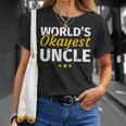 Worlds Okayest Uncle Gift Unisex T-Shirt Gifts for Her