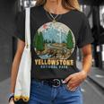 Yellowstone National Park Bison Retro Hiking Camping Outdoor Unisex T-Shirt Gifts for Her