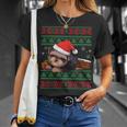 Yorkshire Terrier Dog Lover Santa Hat Ugly Christmas Sweater T-Shirt Gifts for Her