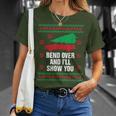 Bend Over And I'll Show You Christmas Couple Matching Family T-Shirt Gifts for Her