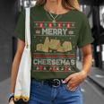 Cheese Tasting Christmas Merry Cheesemas Ugly Sweater T-Shirt Gifts for Her