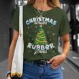 Christmas Scrubs Rubber Gloves Scrub Top Cute Tree Lights T-Shirt Gifts for Her