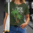 Deck The Palms Tropical Hawaii Christmas Palm Tree Lights T-Shirt Gifts for Her