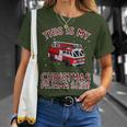Firefighter Christmas Pajama Fire Truck Fireman T-Shirt Gifts for Her