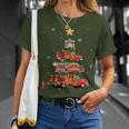 Firefighter Fire Truck Christmas Tree Xmas T-Shirt Gifts for Her