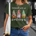 Hanging With Gnomies Gnomes Light Christmas Pajamas Mathicng T-Shirt Gifts for Her