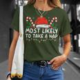 Most Likely To Take A Nap Family Matching Christmas T-Shirt Gifts for Her
