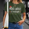 Most Likely To Overshop Shopping Family Crew Christmas T-Shirt Gifts for Her