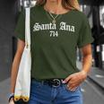 Santa Ana 714 Area Code Chicano Mexican Pride Biker Tattoo T-Shirt Gifts for Her