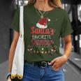 Santa's Favorite Dancer Plaid Holiday Family Matching T-Shirt Gifts for Her