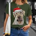 Yellow Lab Glasses Santa Hat Christmas Labrador Retriever T-Shirt Gifts for Her
