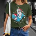 Yeti To Party Shark Santa Hat Christmas Pajama Xmas T-Shirt Gifts for Her