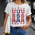 4Th Of July Celebration Independence America Flag Vintage Unisex T-Shirt Gifts for Her