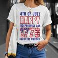4Th Of July Happy Independence-Day 1776 God Bless America Unisex T-Shirt Gifts for Her