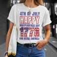 4Th Of July Happy Independence-Day 1776 God Bless America Unisex T-Shirt Gifts for Her