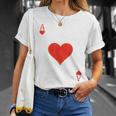 Ace Of Hearts Costume Deck Of Cards Playing Card Halloween T-Shirt Gifts for Her