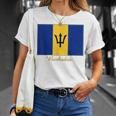 Barbados Flag Souvenir T-Shirt Gifts for Her