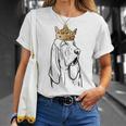 Bloodhound Dog Wearing Crown T-Shirt Gifts for Her