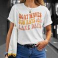 Boat Waves Sun Rays Lake Days Cute Retro 70S Summer Vacation Unisex T-Shirt Gifts for Her