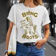 Bring Your Ass Kicking Boots Vintage Western Texas Cowgirl Unisex T-Shirt Gifts for Her