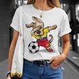 Dabbing Dog Ecuador Soccer Fans Jersey Ecuadorian Football T-Shirt Gifts for Her