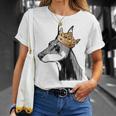 Doberman Pinscher Dog Wearing Crown T-Shirt Gifts for Her