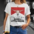 Drink A Little Drink Smoke A Little Smoke Retro Bull Skull T-Shirt Gifts for Her