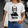 Frankenstein Monster Classic Horror Flick Black Frankenstein T-Shirt Gifts for Her