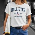 Hollister California Vintage State Usa Flag Athletic Style Unisex T-Shirt Gifts for Her