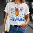 Im Just Here For The Wieners Funny Fourth Of July Unisex T-Shirt Gifts for Her