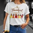 I'm Thankful For My Family Thanksgiving Day Turkey Thankful T-Shirt Gifts for Her