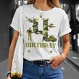 Kids 4Th Birthday Military Themed Camo Boys 4 Yrs Old Soldier Unisex T-Shirt Gifts for Her