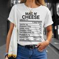 Mac N Cheese Nutrition Fact Gift Funny Thanksgiving Costume Thanksgiving Funny Gifts Unisex T-Shirt Gifts for Her