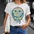 Melting Smile Funny Smiling Melted Dripping Happy Face Cute Unisex T-Shirt Gifts for Her