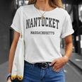 Nantucket Massachusetts Ma Vintage Athletic Sports Design Massachusetts Gifts And Merchandise Funny Gifts Unisex T-Shirt Gifts for Her