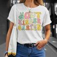 Peace Sign Out Kindergarten Groovy Last Day Of School Unisex T-Shirt Gifts for Her