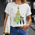 Retro Mid Century Modern Cool Cat Christmas Tree T-Shirt Gifts for Her