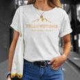 Retro Mountain Yellowstone National Park Hiking Souvenir T-Shirt Gifts for Her