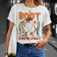 Retro Western Halloween Cowboy Ghost Boot Scootin Spooky T-Shirt Gifts for Her