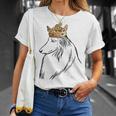 Rough Collie Dog Wearing Crown T-Shirt Gifts for Her